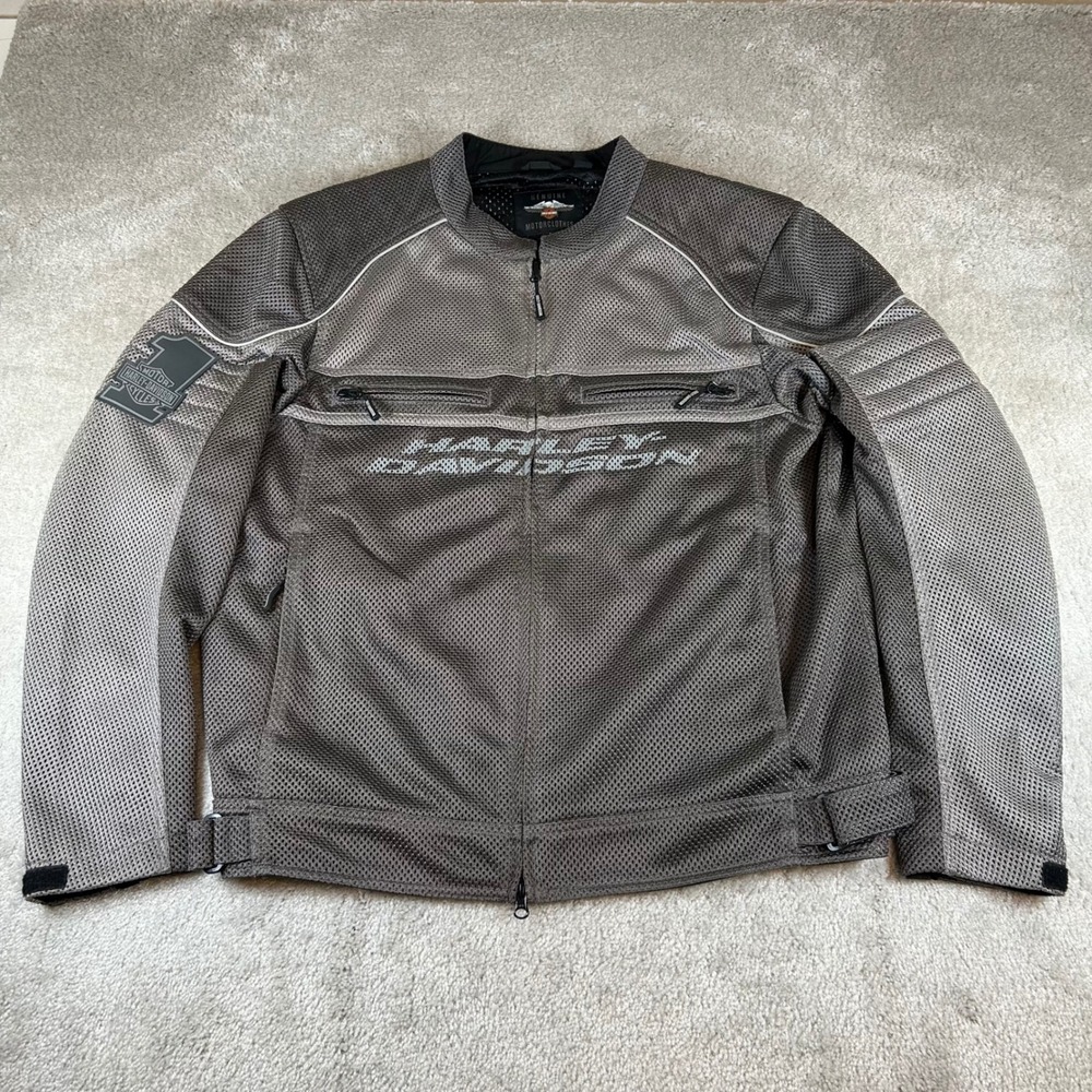 Harley-Davidson Affinity Mesh Riding Jacket Mens XL Gray 98296-17VM Reflective